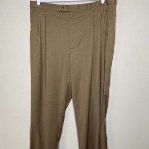 Giorgio Cosani 100% Wool Dress Pants Men's 40 x 39 High Rise Pleated Business